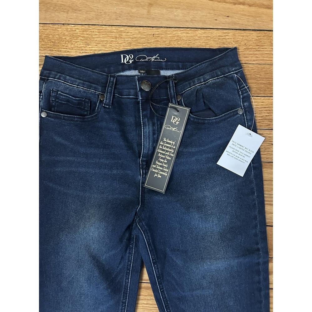 DG2 Diane Gilman Jeans NWT Cropped Embellished Jeans Sz 4 - Picture 4 of 9